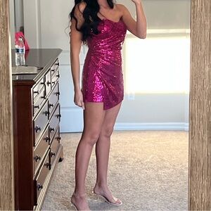 Lulus sequined strapless romper